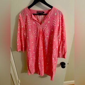 Vineyard Vines pink and white floral sundress size large
